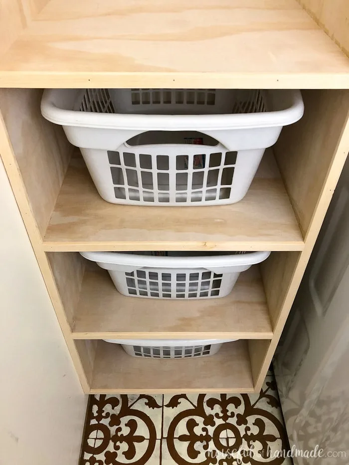 Stackable Laundry Basket Storage - Diy Laundry Basket Shelves