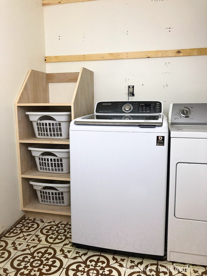 laundry basket shelves