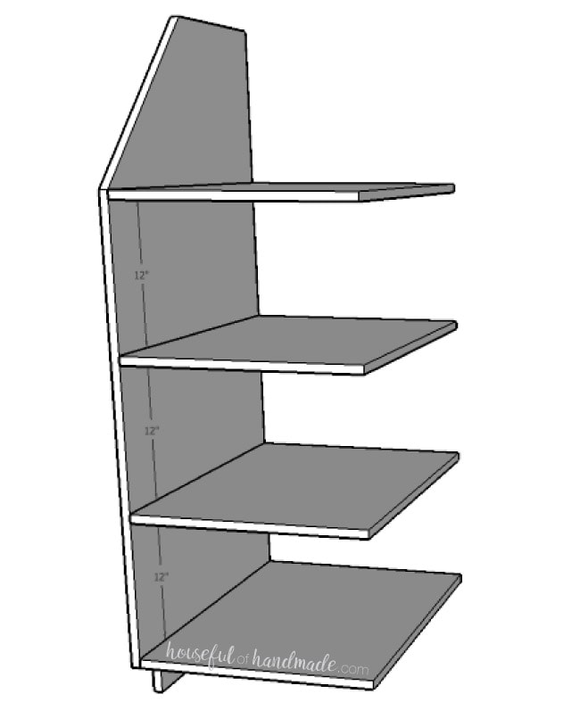 Step 2 for the stackable laundry basket storage build plans. Housefulofhandmade.com