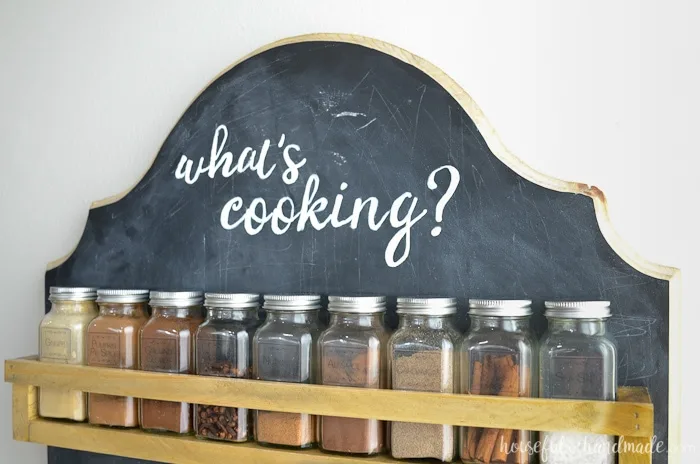 Handmade Mini Spice Rack includes 6 Glass Jars 