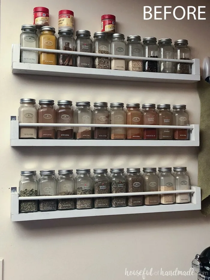 DIY Wood Countertop Spice Rack for the Kitchen