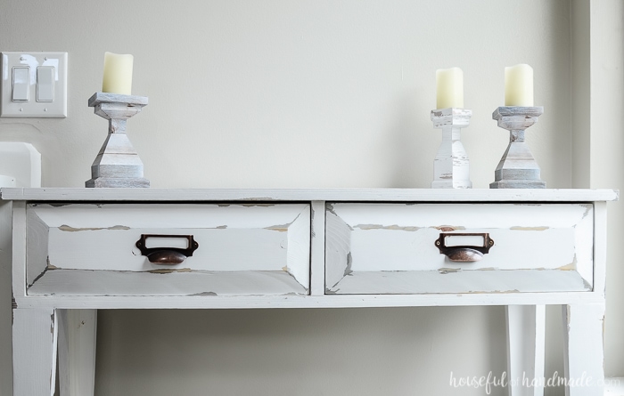 Small Console Table Plans Houseful Of, Small White Console Table With Drawers