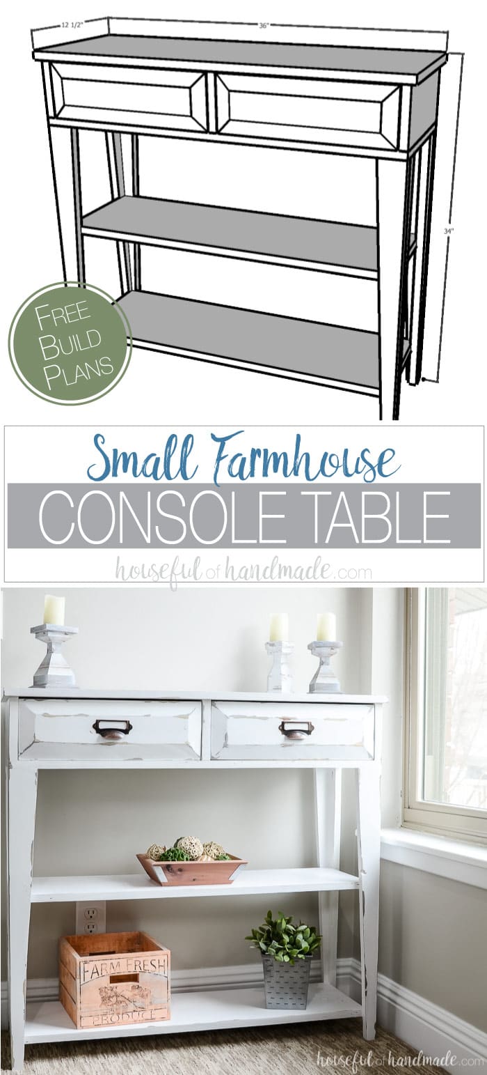 Small Console Table with Drawers Build Plans - Houseful of Handmade