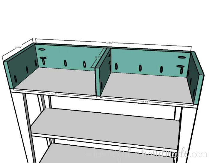Small console table build step 4: building the drawer area. Housefulofhandmade.com