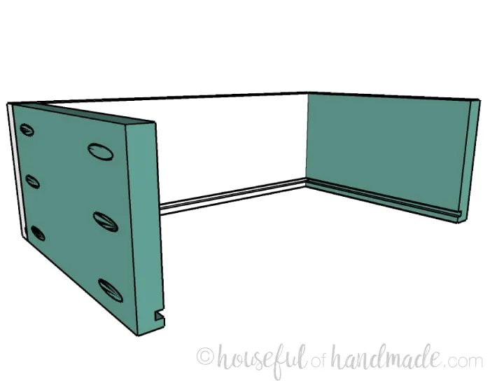 Small console table plans step 8: building the drawer boxes. Housefulofhandmade.com