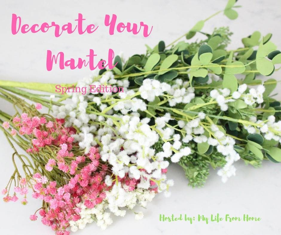 Decorate your mantel for spring with this simple mantel decor from Housefulofhandmade.com.