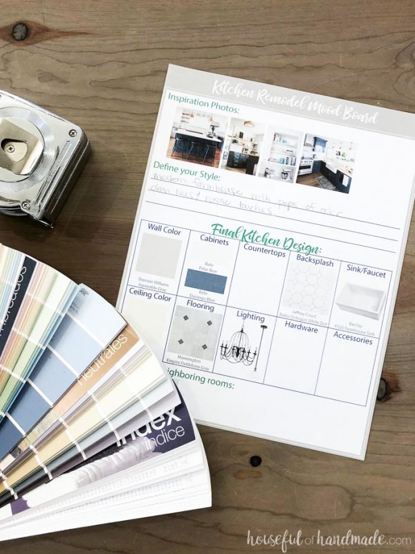 Free Printable Kitchen Remodel Planning Tools - Houseful of Handmade