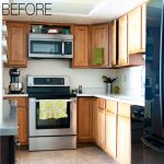 We are remodeling our 1979 oak kitchen to make it brighter. See our budget farmhouse kitchen design and follow along on our 6 week remodeling journey! Housefulofhandmade.com