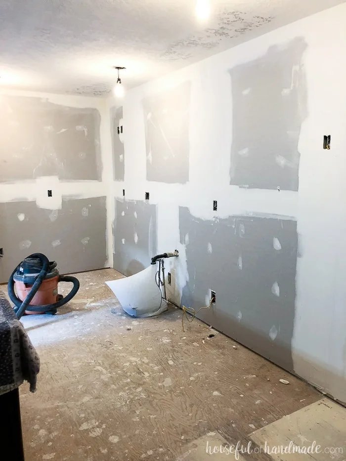 The drywall is done and now we can start building our budget kitchen. See the week 3 progress report and budget breakdown. Housefulofhandmade.com