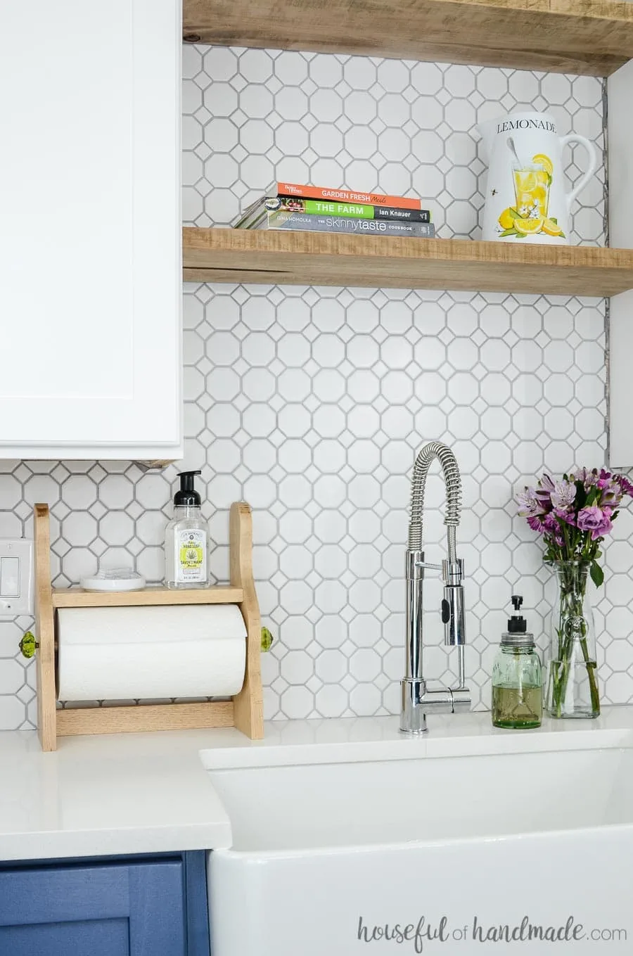 Farmhouse Paper Towel Holder DIY - Houseful of Handmade