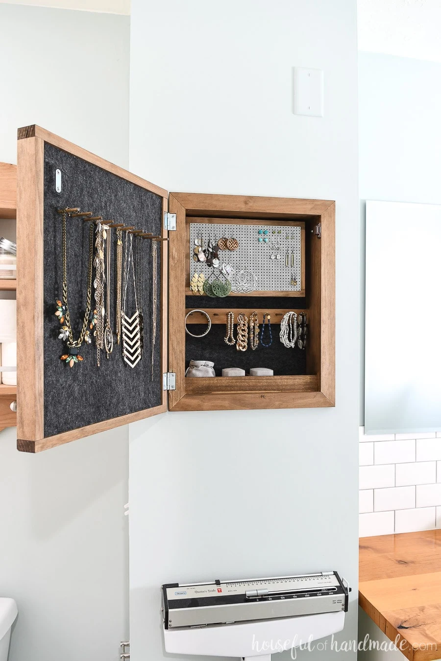 DIY Bathroom Storage Shelves - Houseful of Handmade