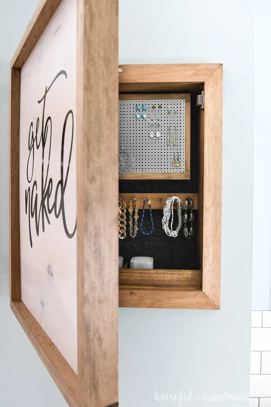 Wood hanging on sale jewelry organizer