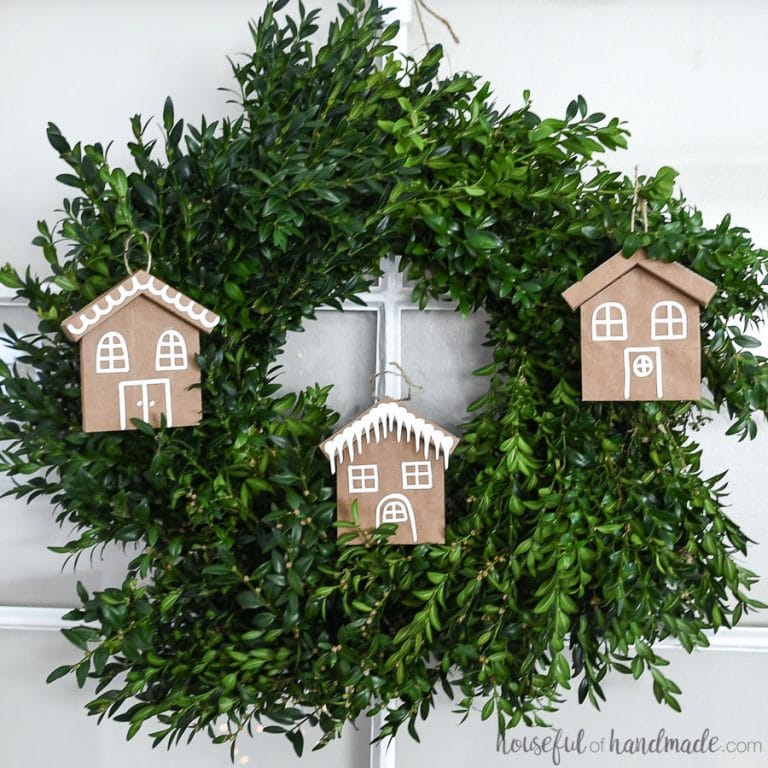 Easy Scrap Wood Christmas House Ornaments - Houseful of Handmade