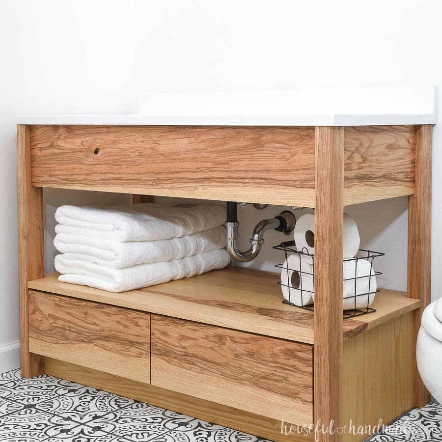 #2- DIY Bathroom Vanity with Bottom Drawers