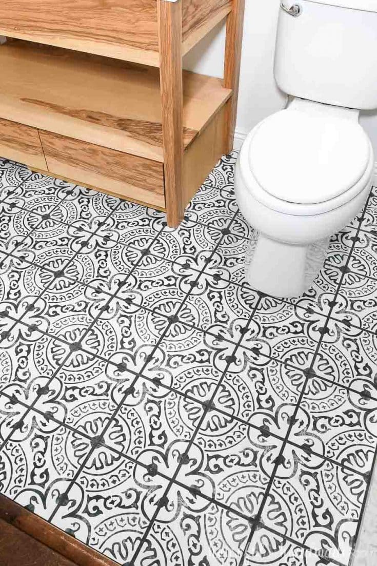 Laying Floor Tiles in a Small Bathroom - Houseful of Handmade