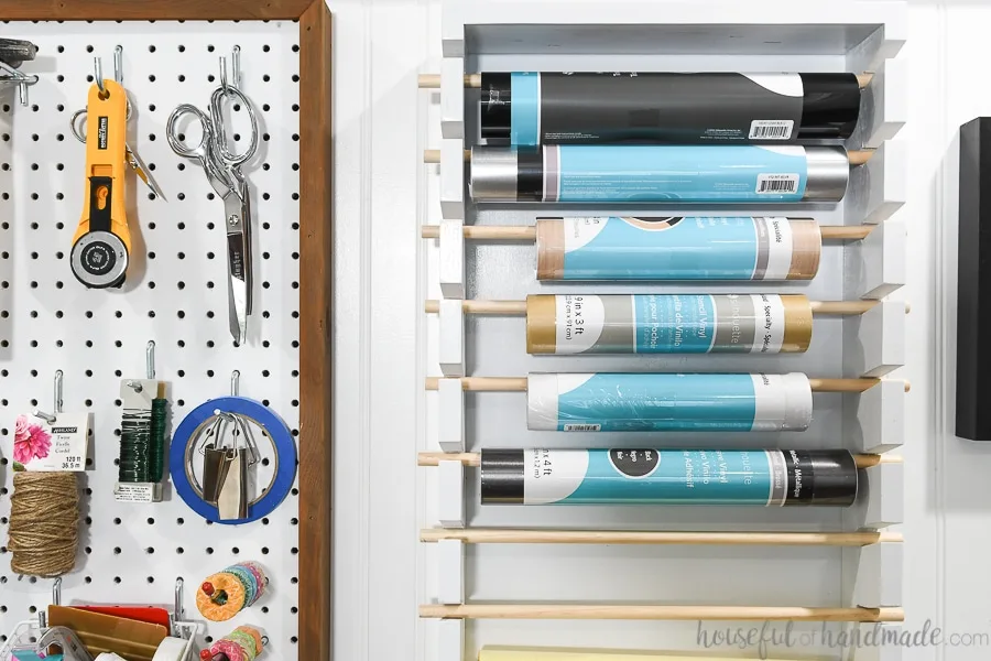 Vinyl Roll Storage, Craft Room Organizer