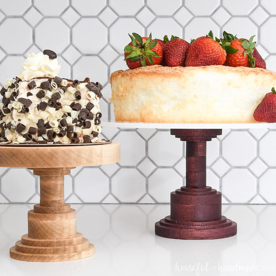 DIY Wood Cake Stand