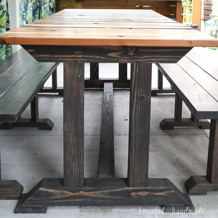 Wood Picnic Table Plans Houseful Of, Outdoor Cedar Table Plans