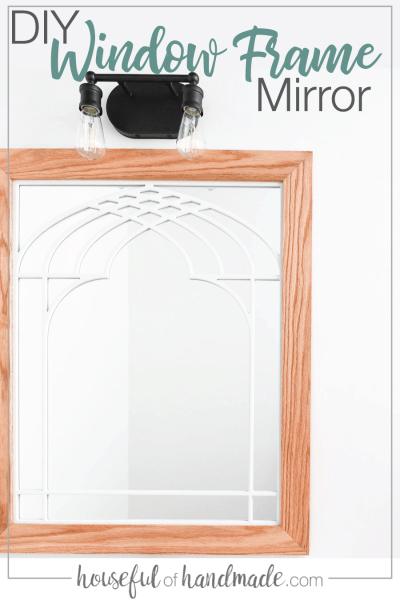 Diy Window Frame Mirror For The Bathroom Houseful Of Handmade Diy Window Frame Mirror For The