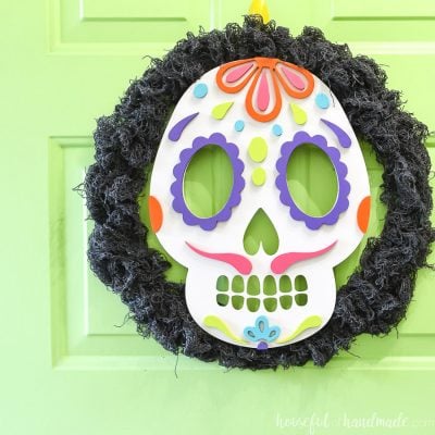 DIY Sugar Skull Wreath - Houseful of Handmade