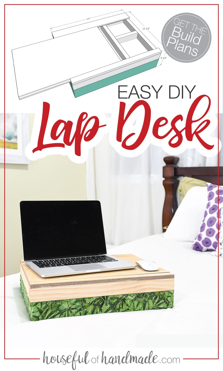 Easy Lap Desk with Storage DIY Gift Idea Houseful of Handmade