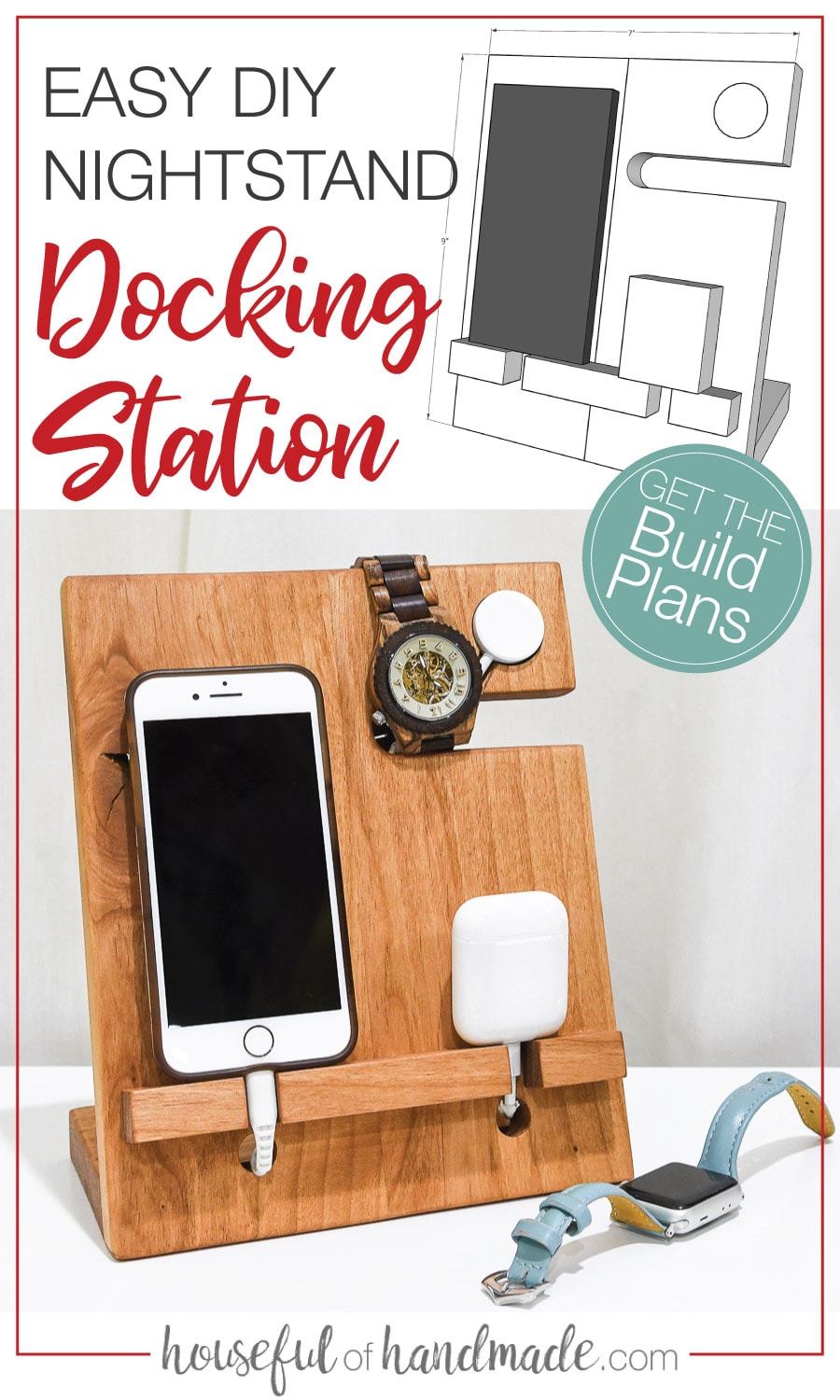 Nightstand Valet Docking Station Houseful of Handmade