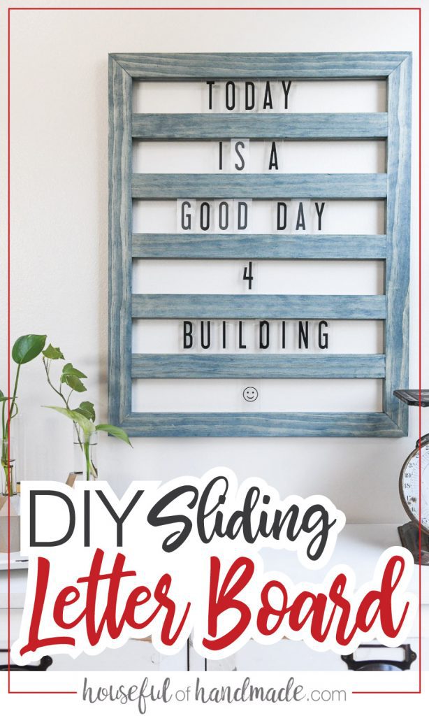 Easy DIY Sliding Letter Board - Houseful of Handmade