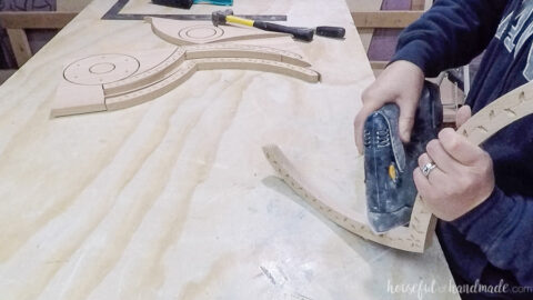 Carved DIY Wood Light Fixture - Houseful of Handmade