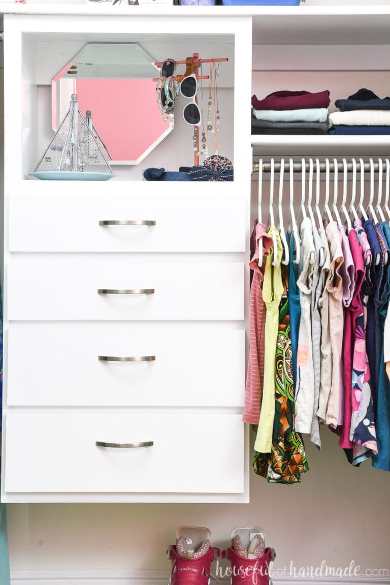 Girl's Organized Closet Makeover for $100 - Houseful of Handmade