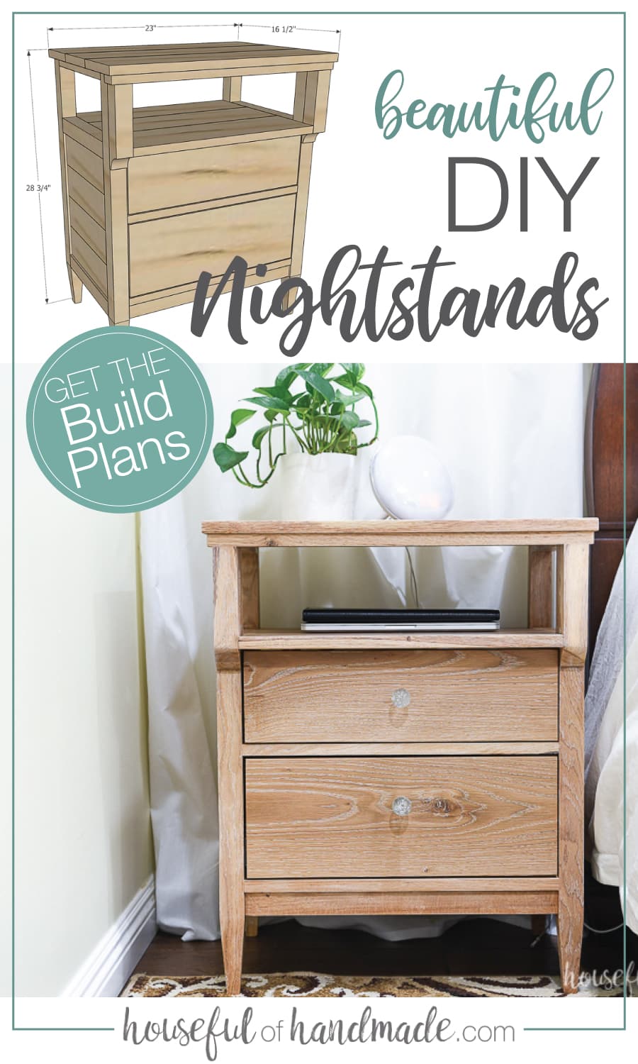 DIY Tall Nightstand Build Plans - Houseful of Handmade