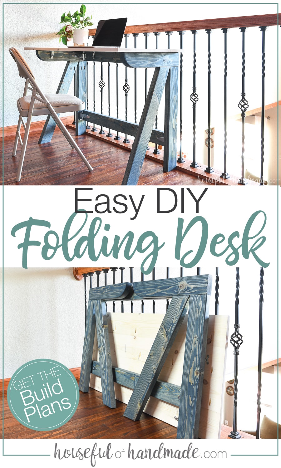 DIY FoldAway Desk from 2x4s Houseful of Handmade