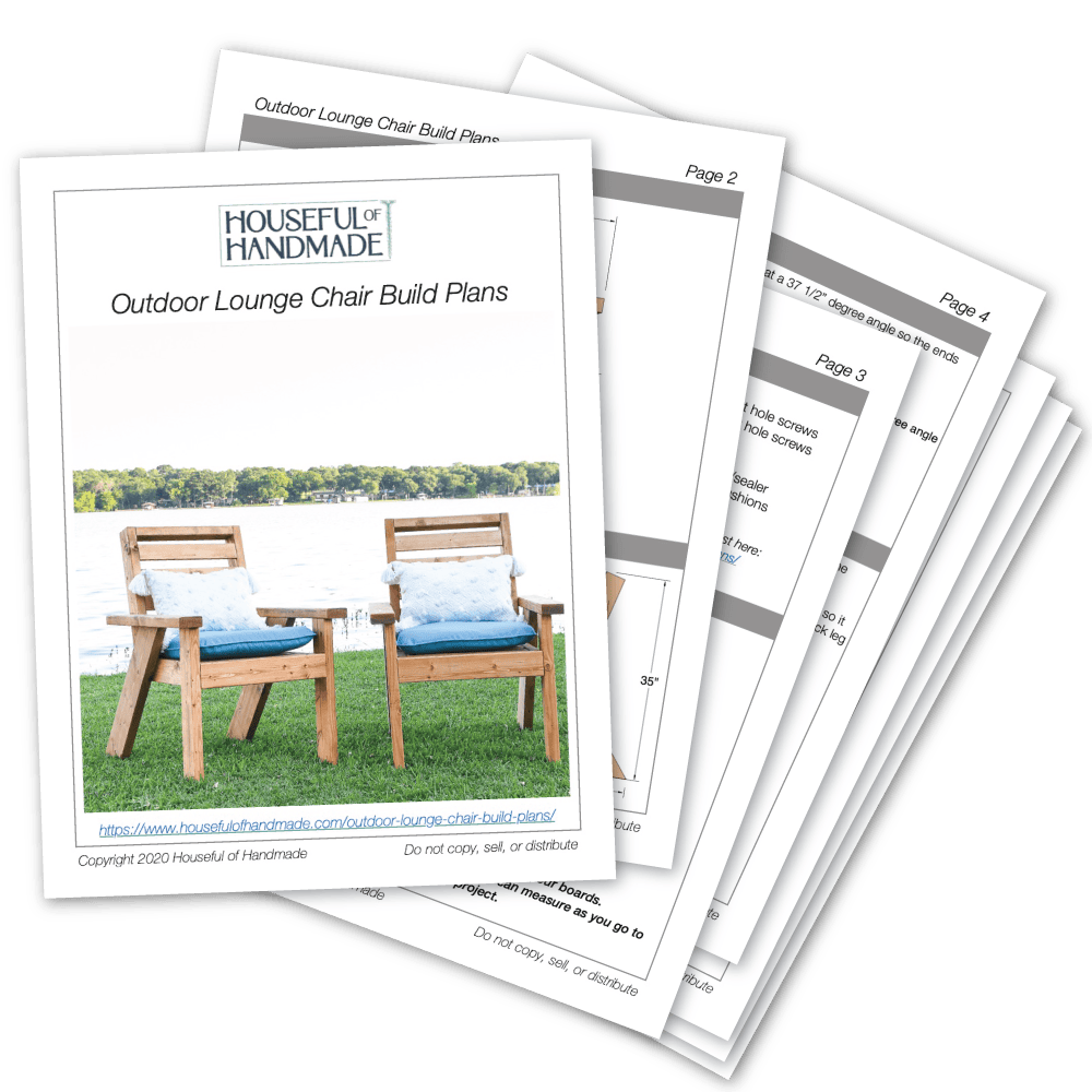 PDF plans for outdoor lounge chairs.