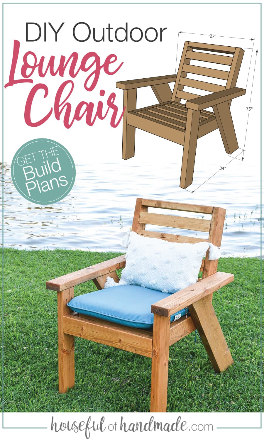 Outdoor Lounge Chair Build Plans Houseful of Handmade