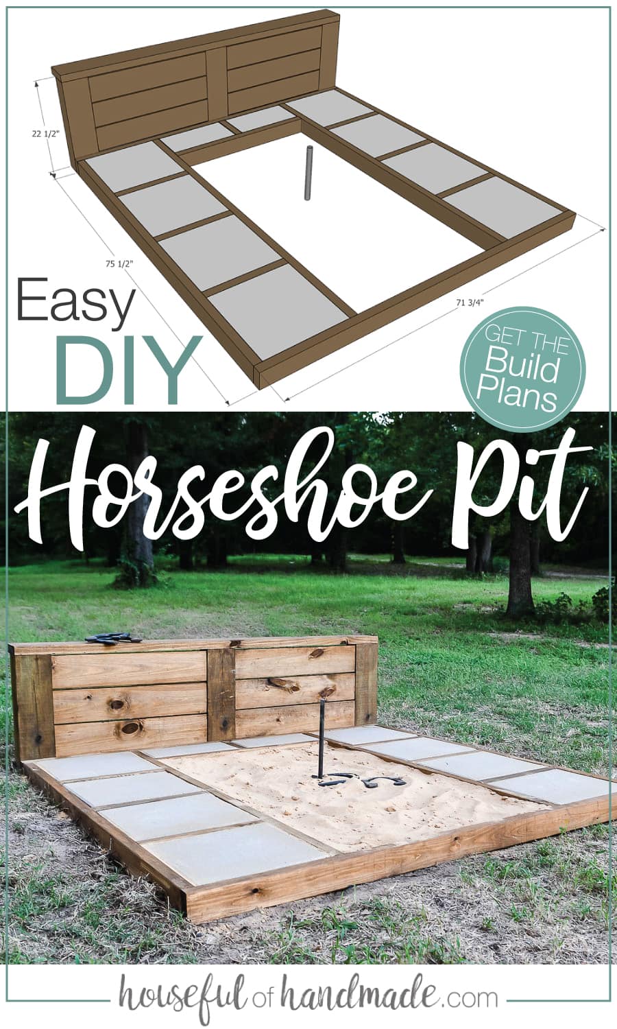 Ultimate DIY Horseshoe Pit Build Plans Houseful of Handmade
