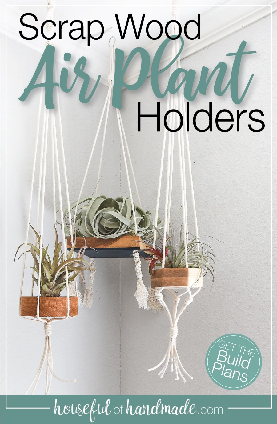 Hanging Air Plant Holder DIY Houseful of Handmade