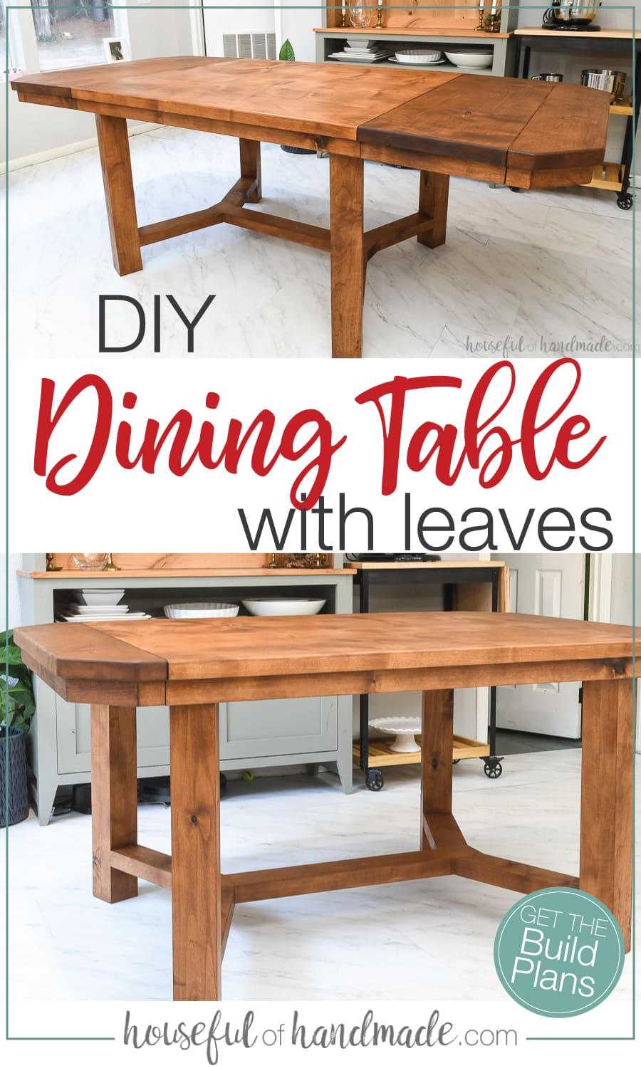 DIY Dining Table with Leaves Houseful of Handmade