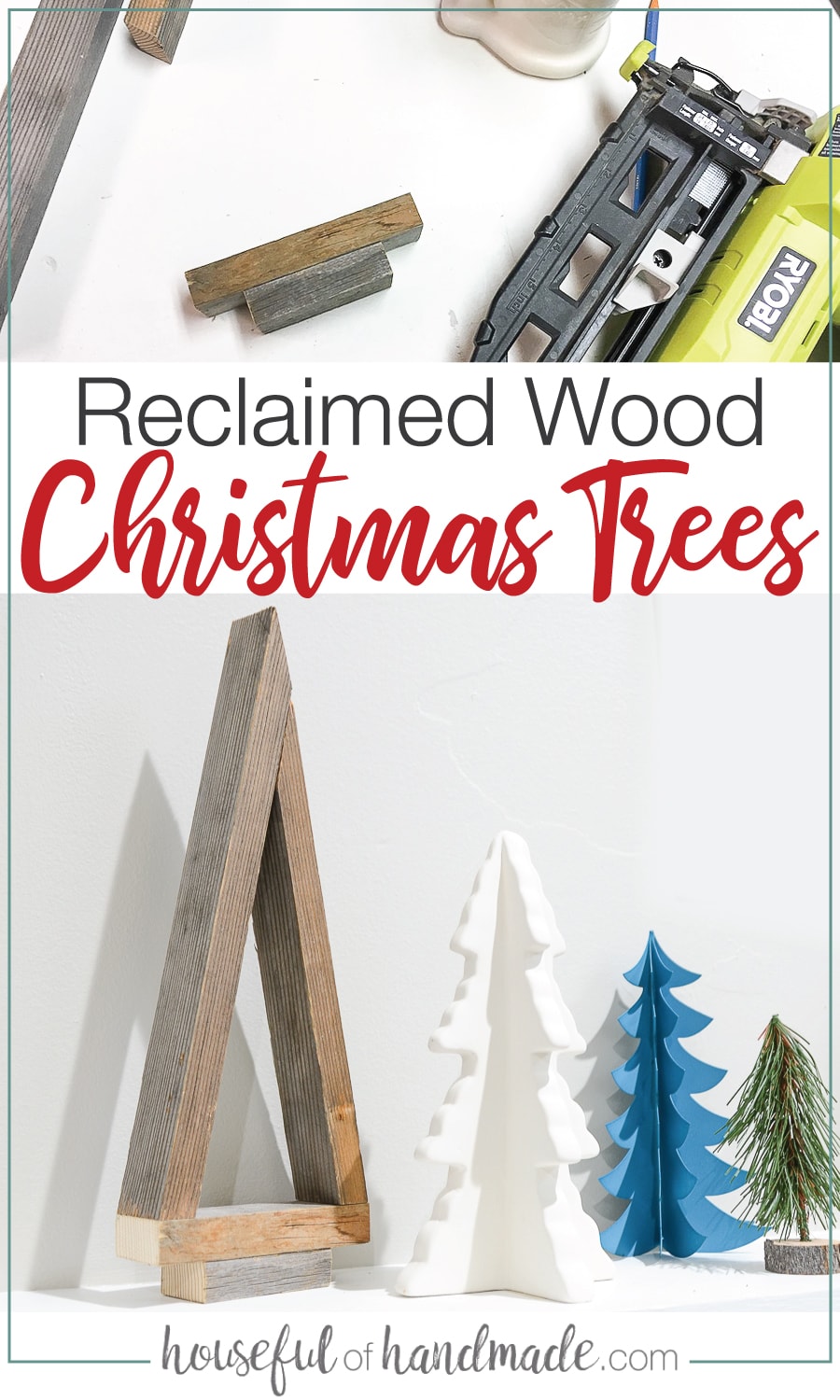 Easy Wood Christmas Trees Made From 1x2s - Houseful Of Handmade