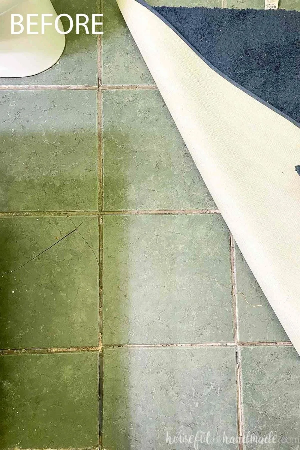 Laying Floor Tiles in a Small Bathroom - Houseful of Handmade