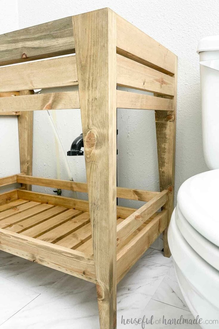 Cheap DIY Bathroom Vanity Plans - Houseful of Handmade
