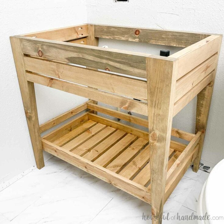 How to Install a Bathroom Vanity - Houseful of Handmade