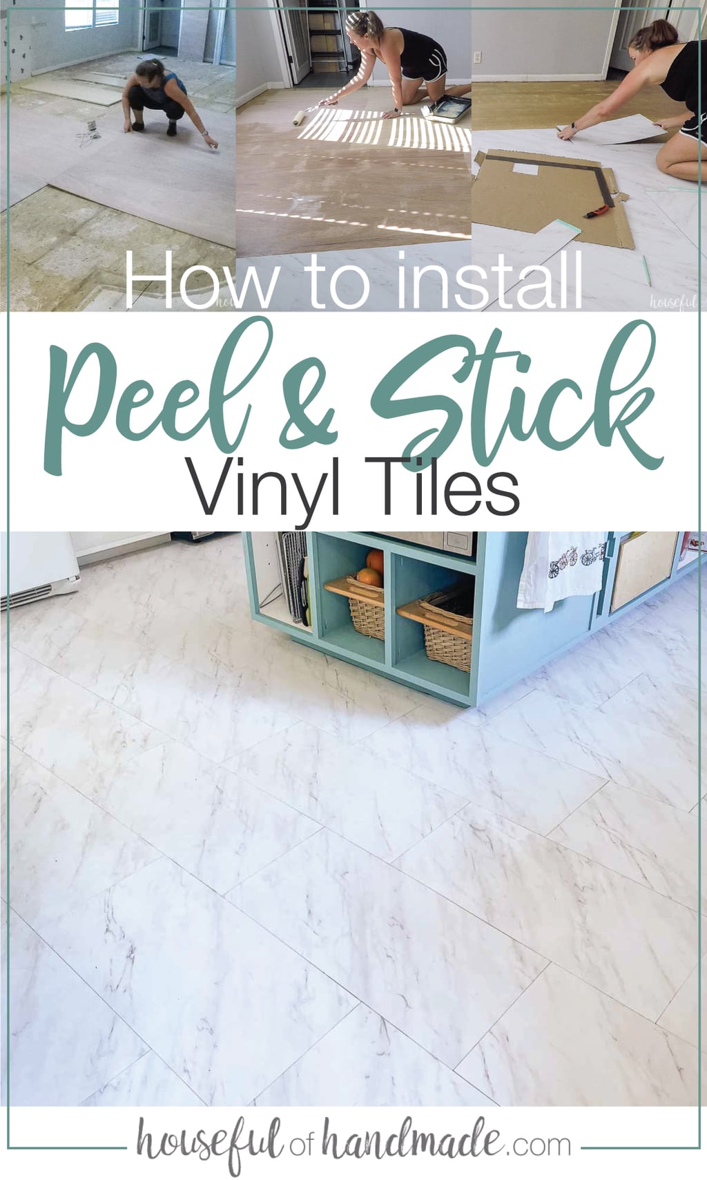 How to Install Peel and Stick Vinyl Tiles Houseful of Handmade