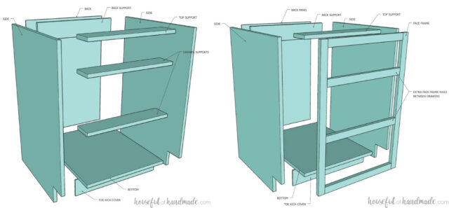 How to Build Drawer Base Cabinets - Houseful of Handmade