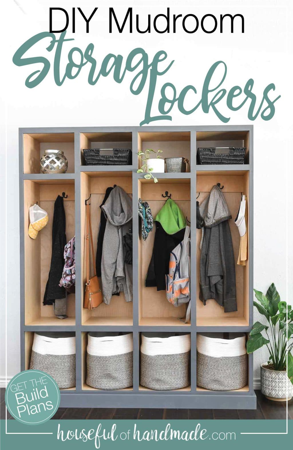 DIY Mudroom Storage Lockers Build Plans Houseful of Handmade
