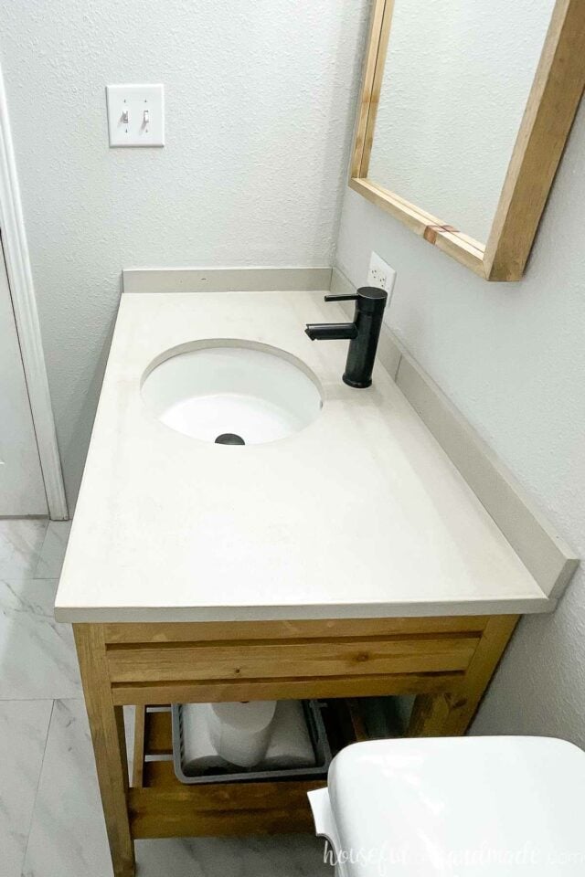 Cheap DIY Concrete Vanity Top Houseful of Handmade