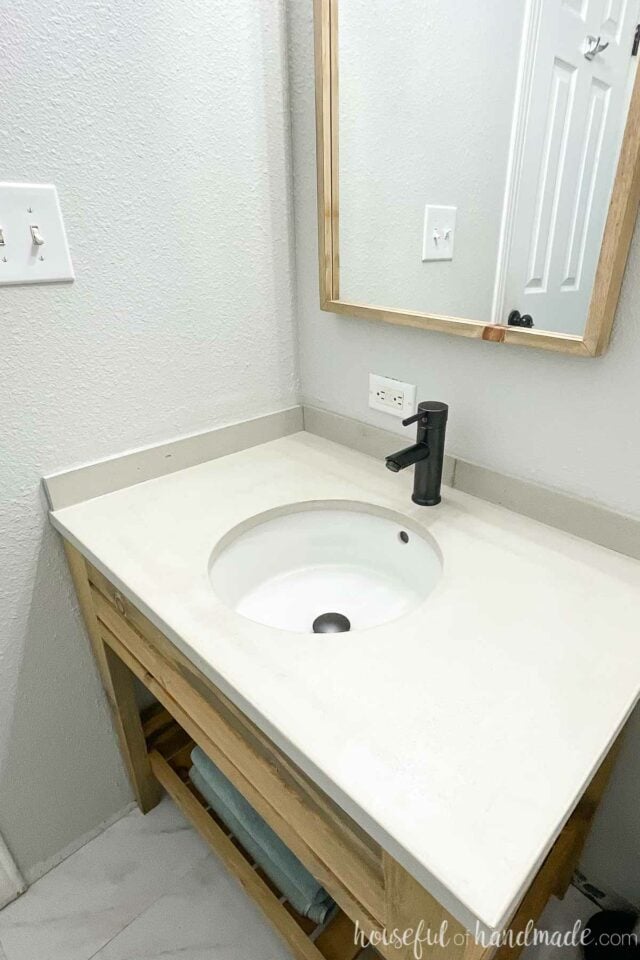 Cheap DIY Concrete Vanity Top Houseful of Handmade