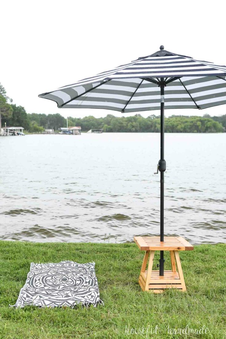 DIY Umbrella Side Table Houseful of Handmade