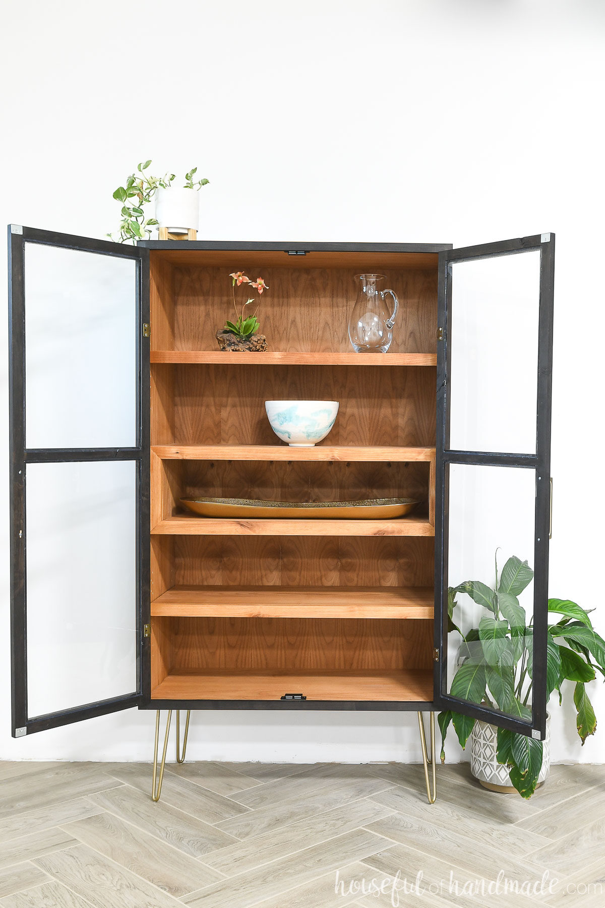 Horizontal curio online cabinet