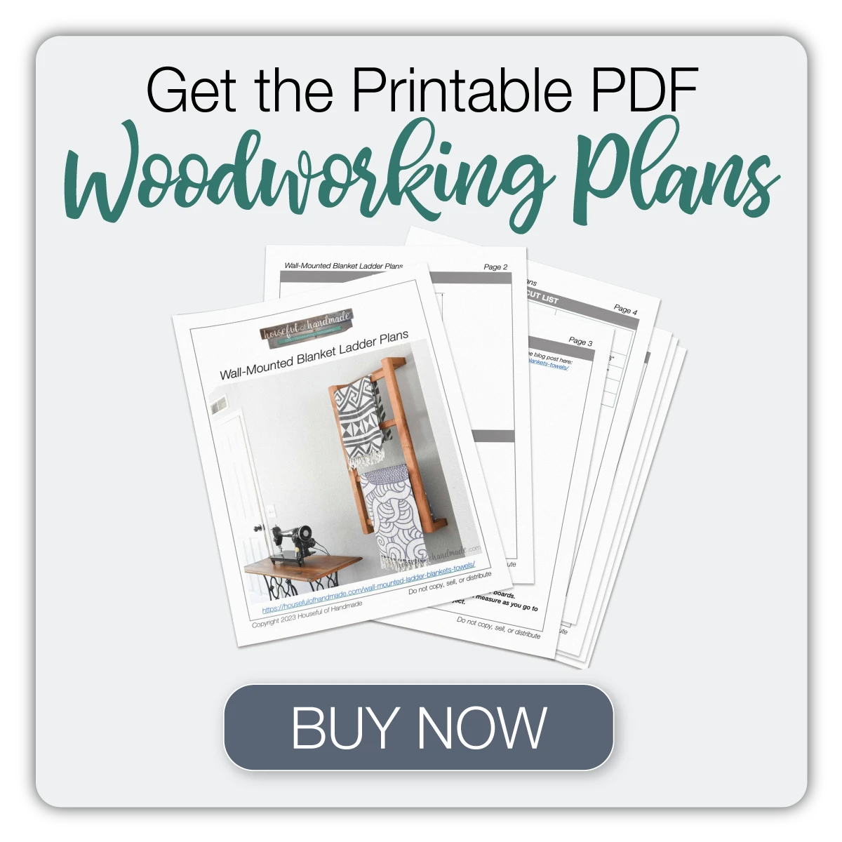 Button to buy the printable PDF plans for the wall ladder build. 