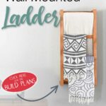 Wall mounted ladder for blankets.