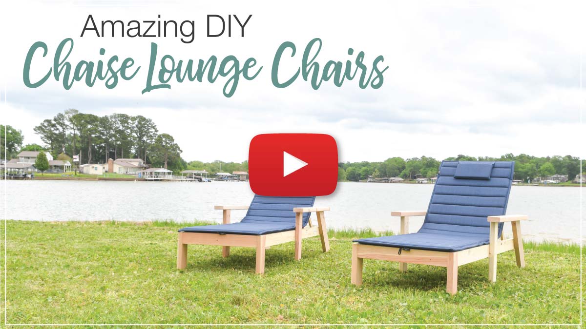 Youtube thumbnail for the DIY chaise lounge chairs video
